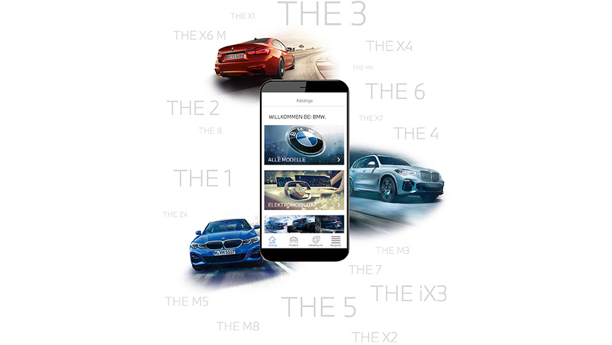 App BMW Brochures App BMW Brochures sur smartphone