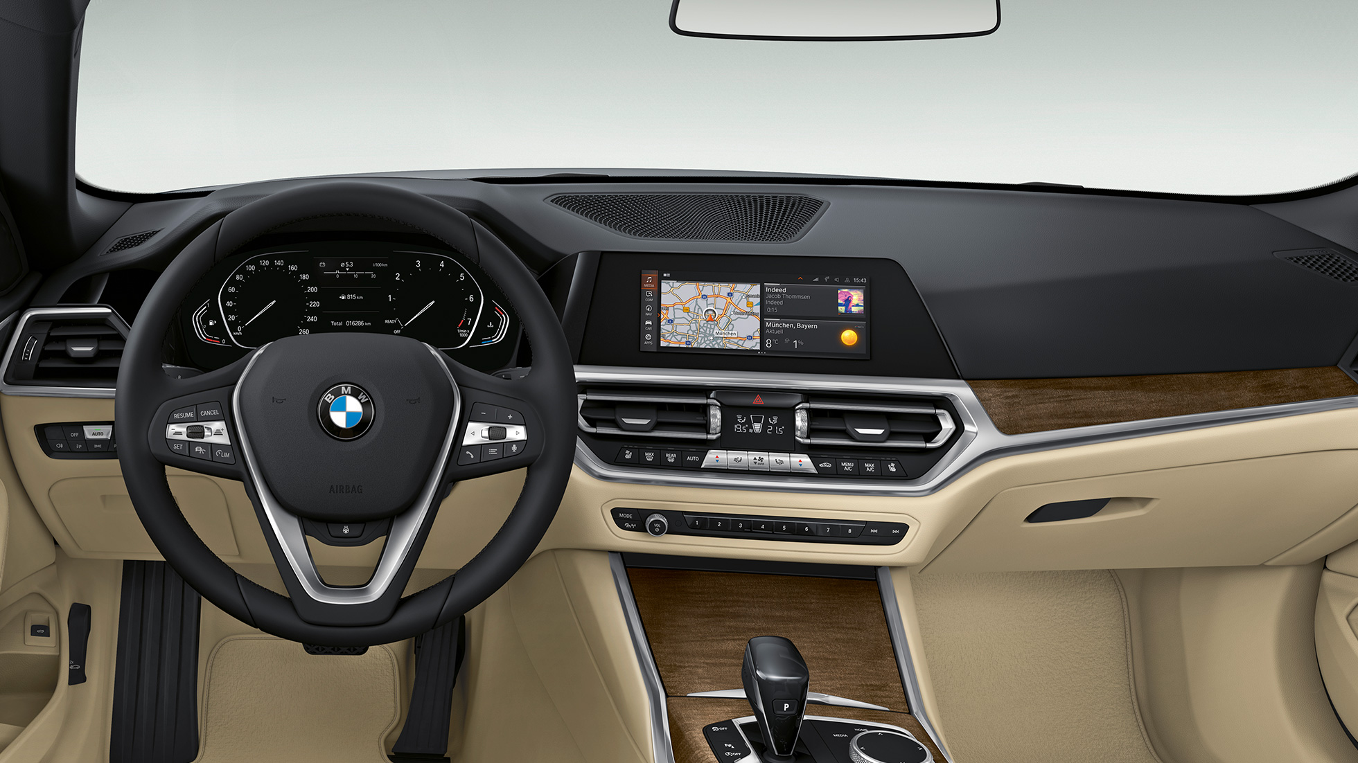 Habitacle de la BMW Série 4 Cabriolet équipement de base G23 2020 Habitacle de la BMW Série 4 Cabriolet G23 2020, poste de conduite