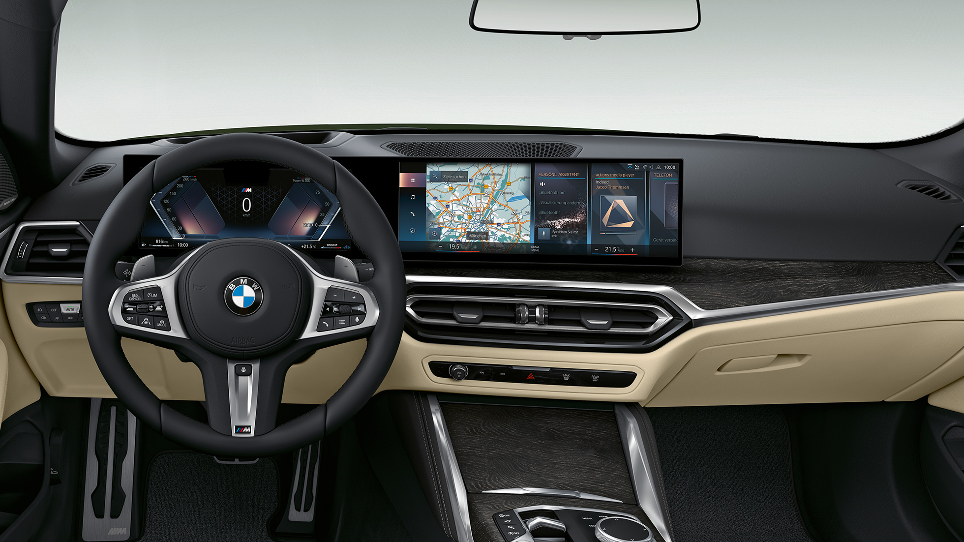 Poste de conduite de la BMW Série 4 Cabriolet, Modèle M Sport G23 2020 BMW Série 4 Cabriolet G23 2020 Modèle M Sport, habitacle et poste de conduite