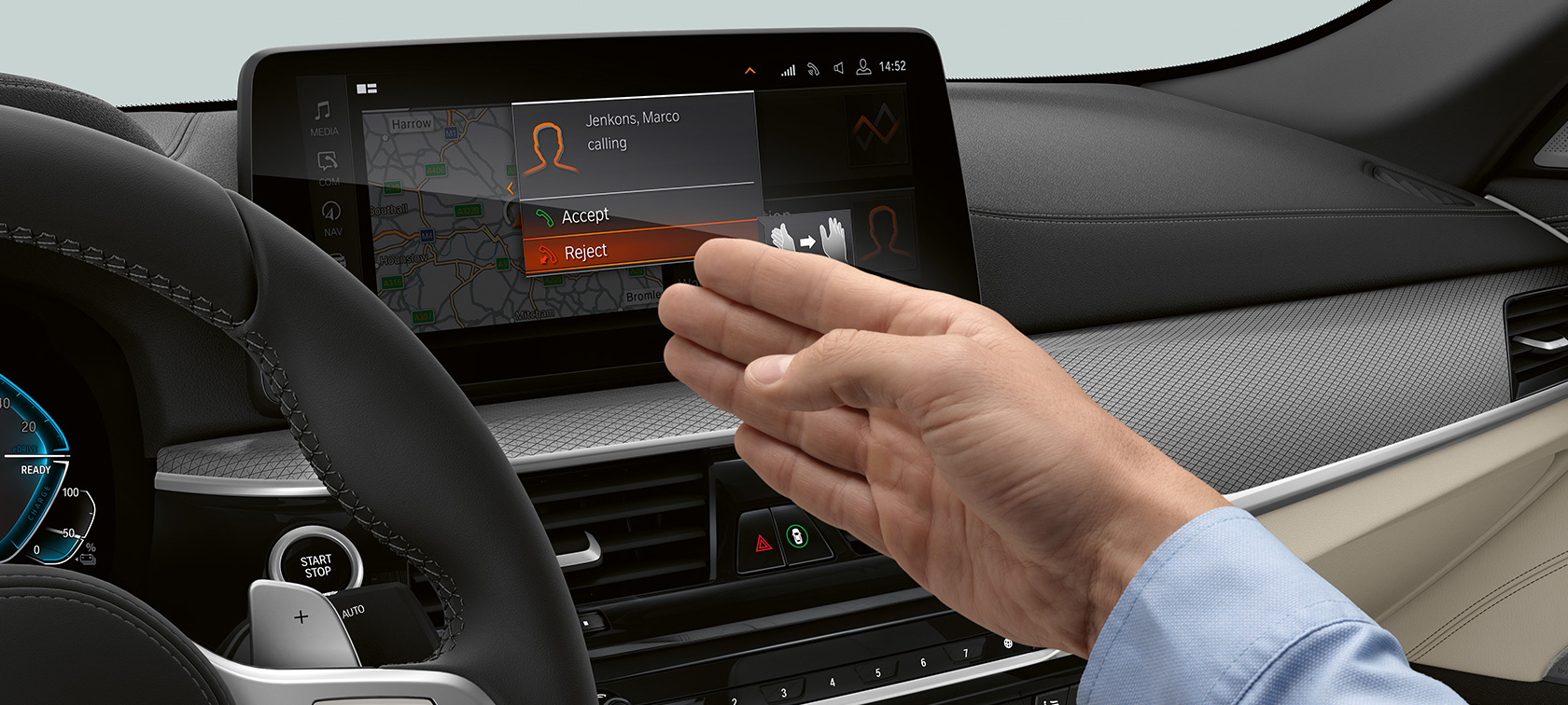 Technologies de la BMW Série 5 Berline G30 Écran d’information de la BMW Série 5 Berline G30 restylage 2020, habitacle et intérieur
