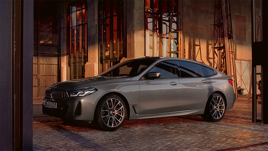 BMW Série 6 Gran Turismo 640i xDrive G32 2020 en Berninagrau, vue de profil