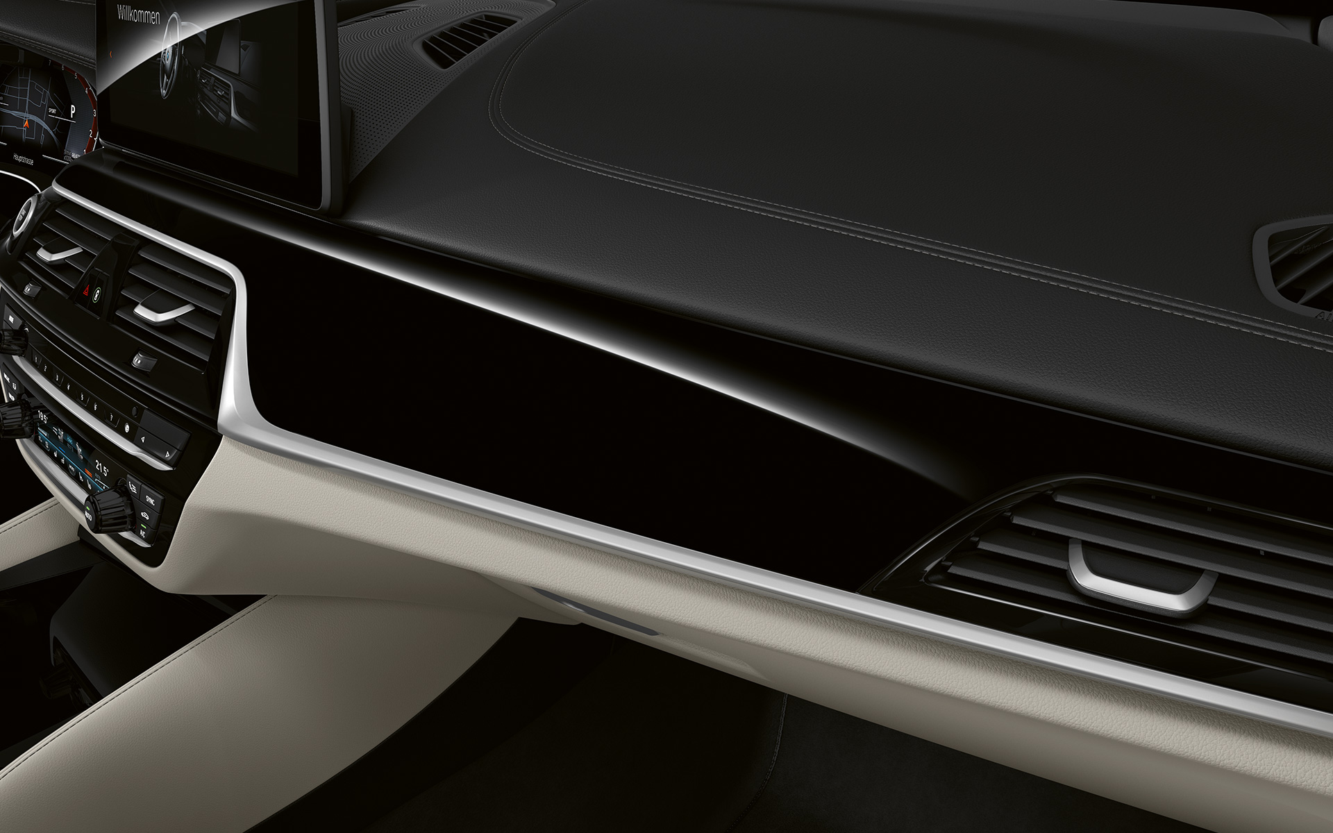 Inserts de décoration BMW Individual en Pianolack Schwarz BMW Série 6 Gran Turismo 2020 G32 Inserts de décoration BMW Individual en Pianolack Schwarz BMW Série 6 Gran Turismo IG32 2020 intérieur poste de conduit