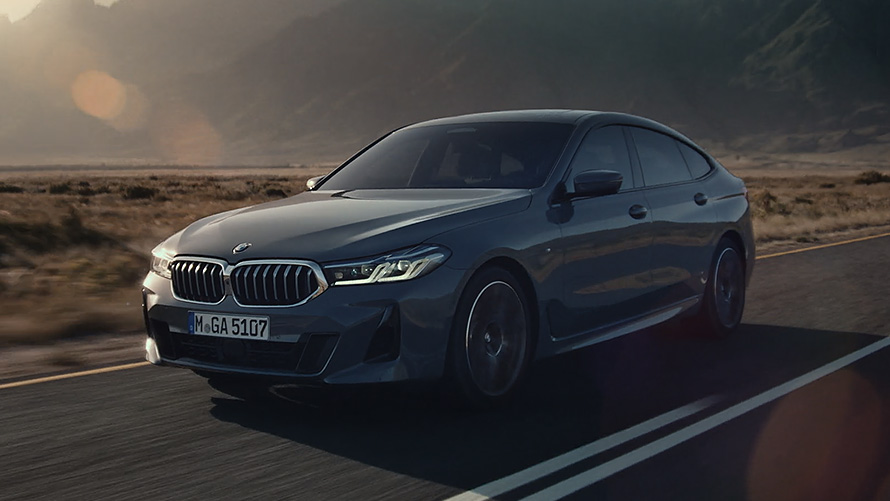 BMW Série 6 Gran Turismo G32 2020, extérieur BMW Série 6 Gran Turismo 640i xDrive G32 2020 en Berninagrau, vue en plongée