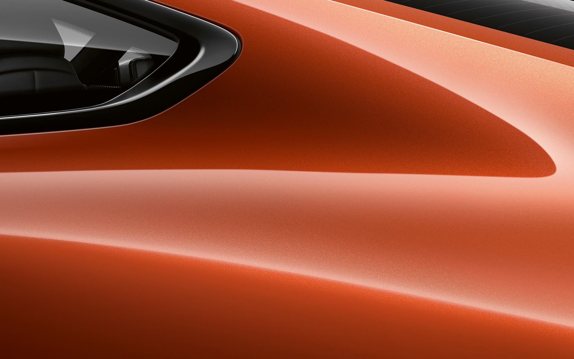 BMW Série 8 Coupé, vue détaillée des montants arrière Détail : les montants arrière de la BMW Série 8 Coupé en Sunset Orange metallic.