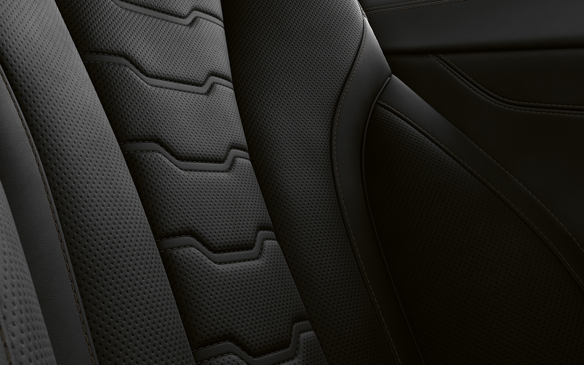 Garnissage de la BMW Série 8 Coupé Détail : garnissage et coutures décoratives de la BMW Série 8 Coupé.