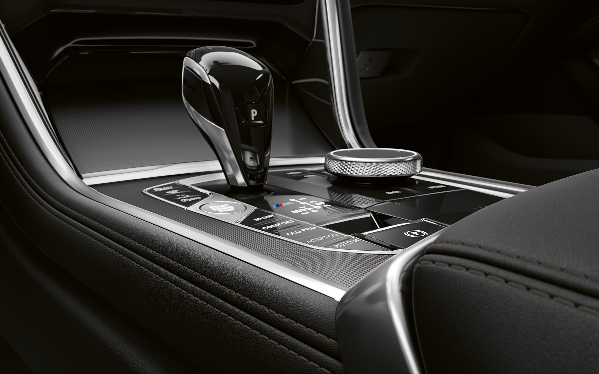 BMW Série 8 Coupé, console centrale Détail : la console centrale de la BMW Série 8 Coupé