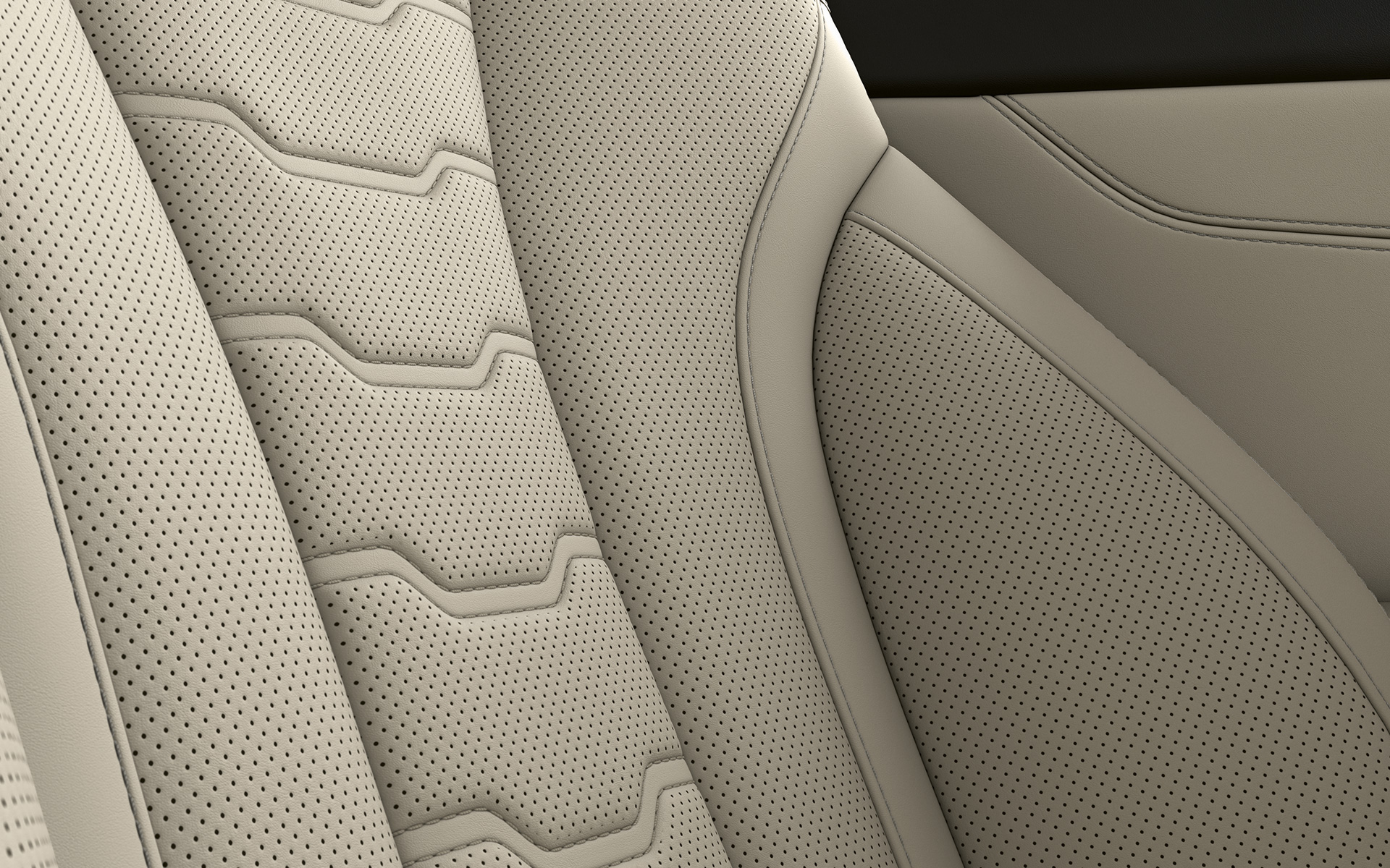 BMW Série 8 Coupé, garnissage Détail : garnissage et coutures décoratives de la BMW Série 8 Coupé.