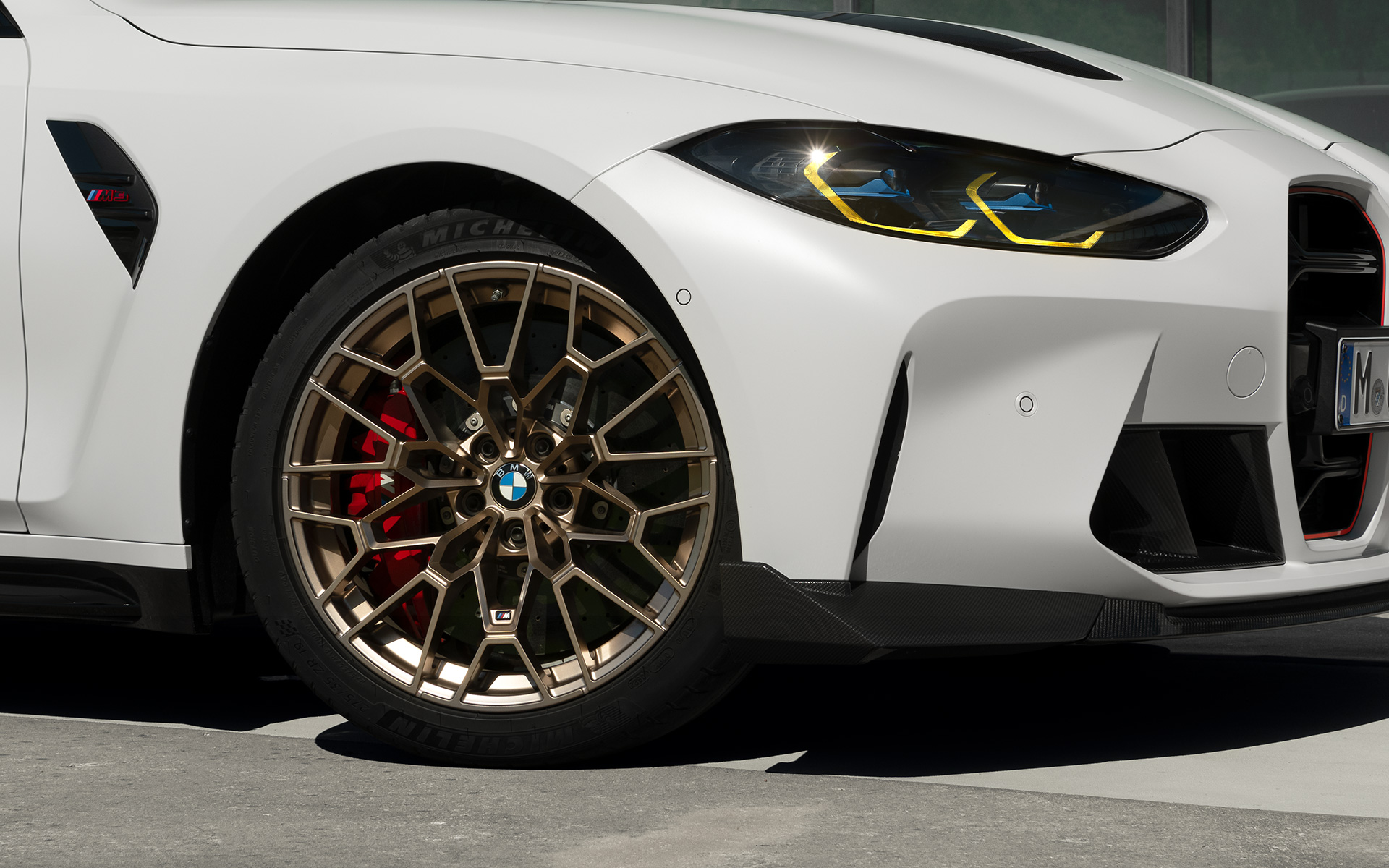 Jantes en alliage léger au design CS exclusif avec pneus Track BMW M3 CS G80 BMW M3 CS G80 jantes en alliage léger au design exclusif CS avec pneus Track
