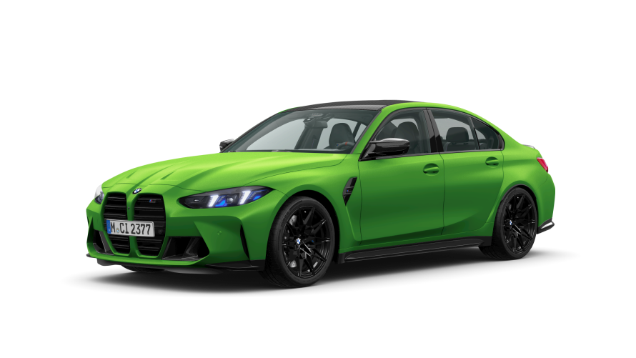 BMW Modèle M BMW M3 G80, vue de trois quarts de profil BMW Modèle M BMW M3 G80, vue de trois quarts de profil