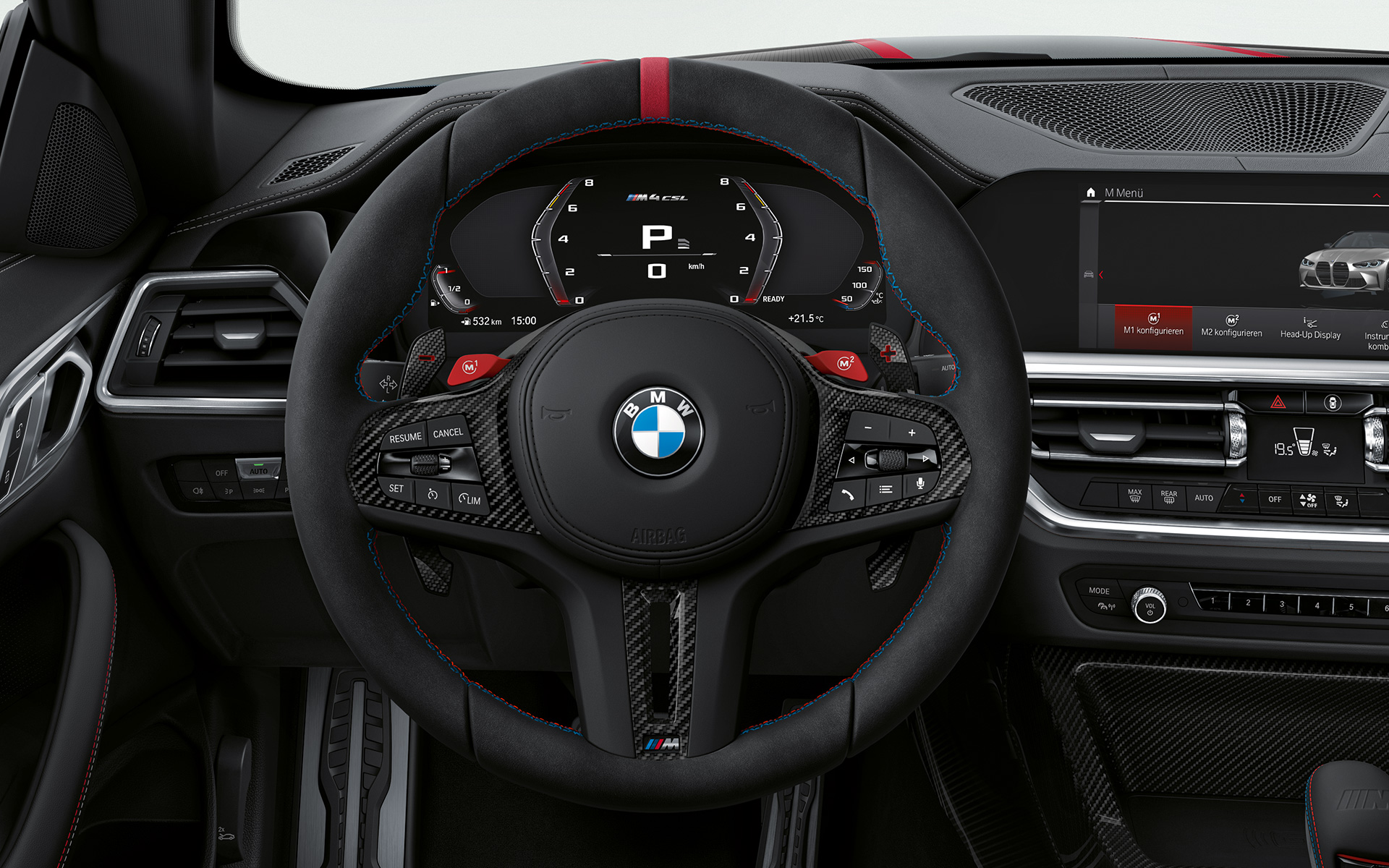 Volant M Alcantara BMW M4 CSL G82 BMW M4 CSL G82 intérieur volant M Alcantara