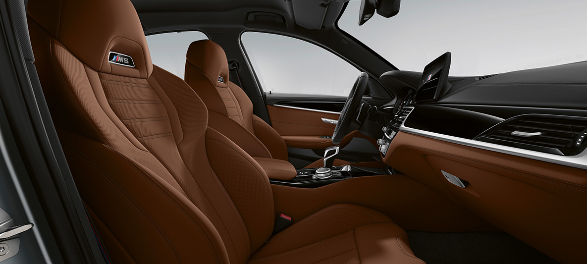 BMW Individual BMW M5 Berline F90 LCI restylage 2020 équipement tout cuir BMW Individual Merino Tartufo/Schwarz Intérieur BMW Individual BMW M5 Berline F90 LCI restylage 2020 équipement tout cuir BMW Individual Merino Tartufo/Schwarz Intérieur