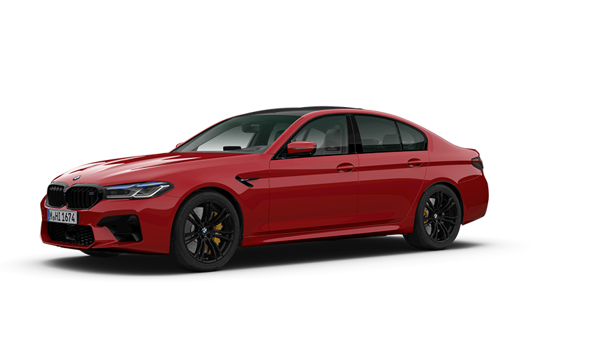 BMW Modèle M BMW M5 F90, vue de trois quarts de profil BMW Modèle M BMW M5 F90, vue de trois quarts de profil