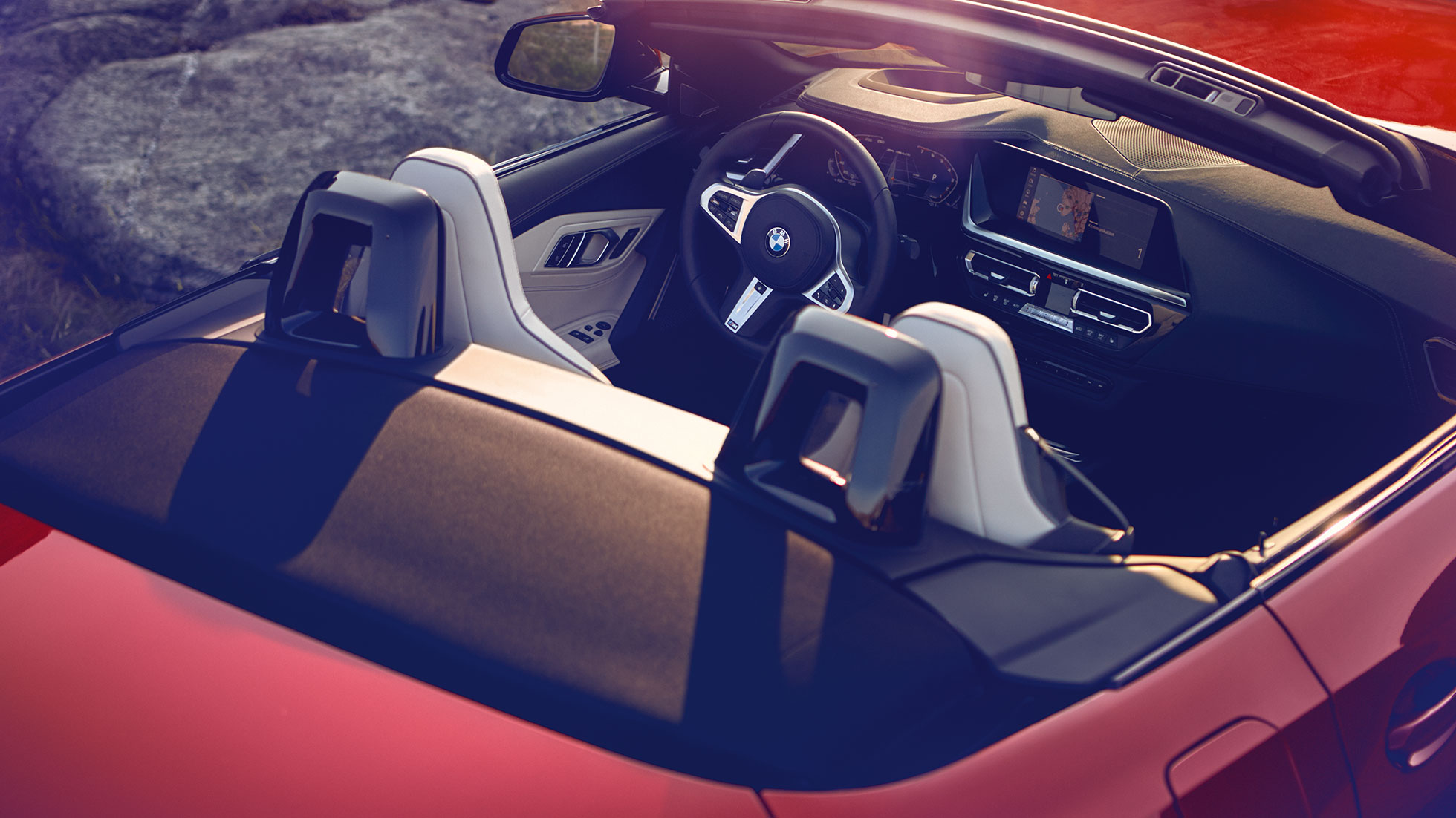 Sièges avant de la BMW Z4 Roadster Vue sur les sièges avant de la BMW Z4 Roadster