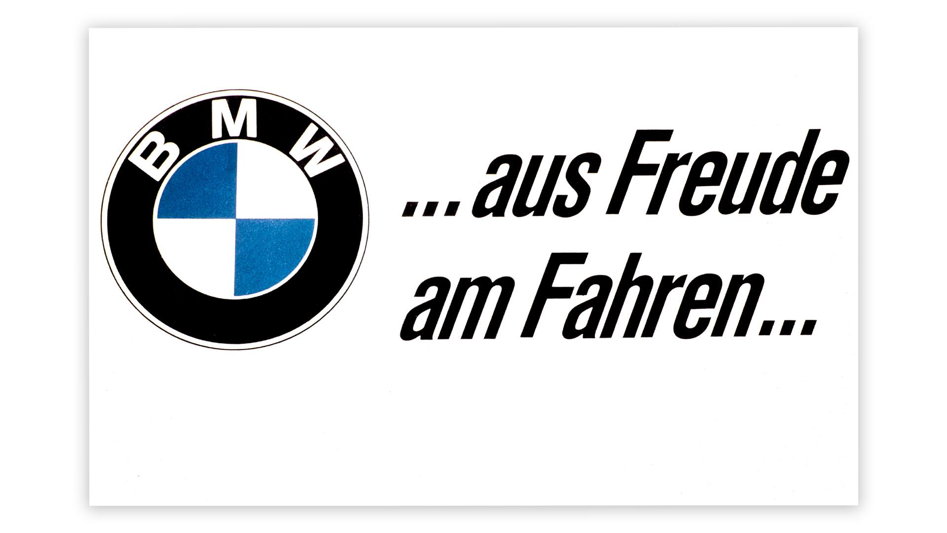 ...aus Freude am Fahren... BMW Logo ...aus Freude am Fahren... BMW Logo